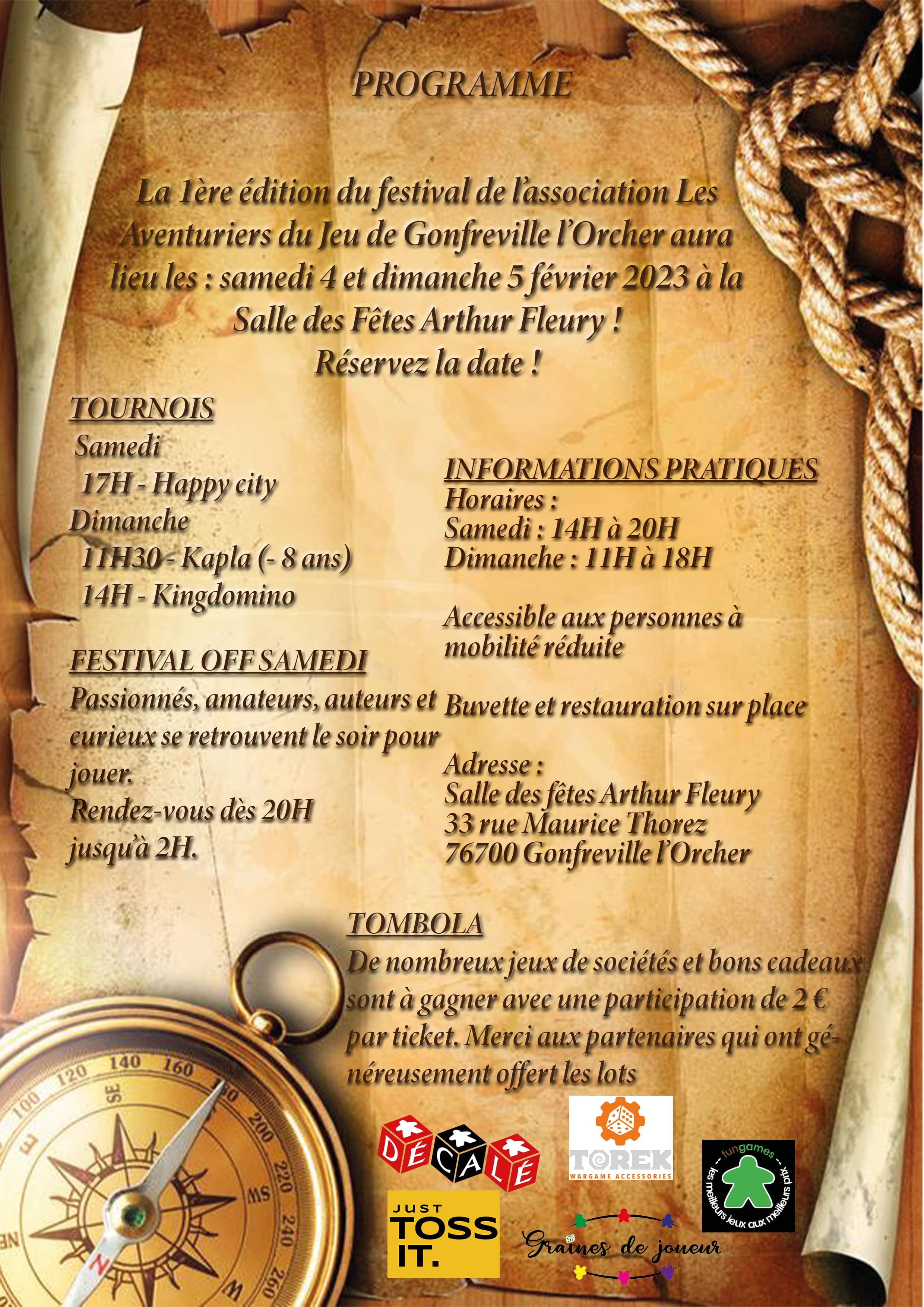 affiche les aventuriers du jeu 2022